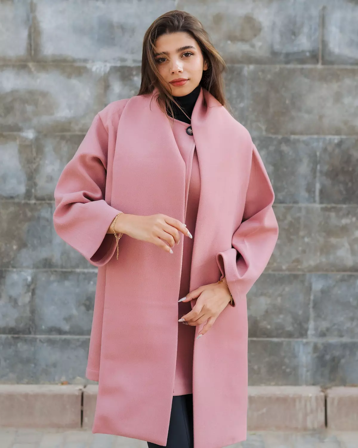 Wool scarf Jacket - pink image