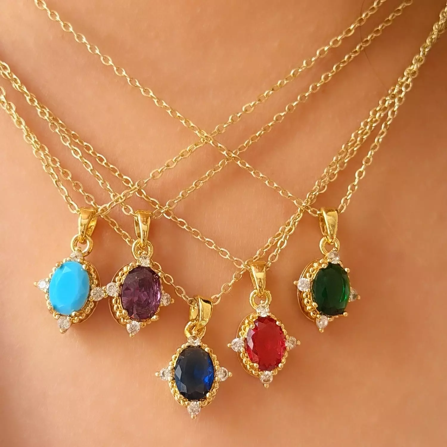 Crystal Pendant Necklaces  hover image