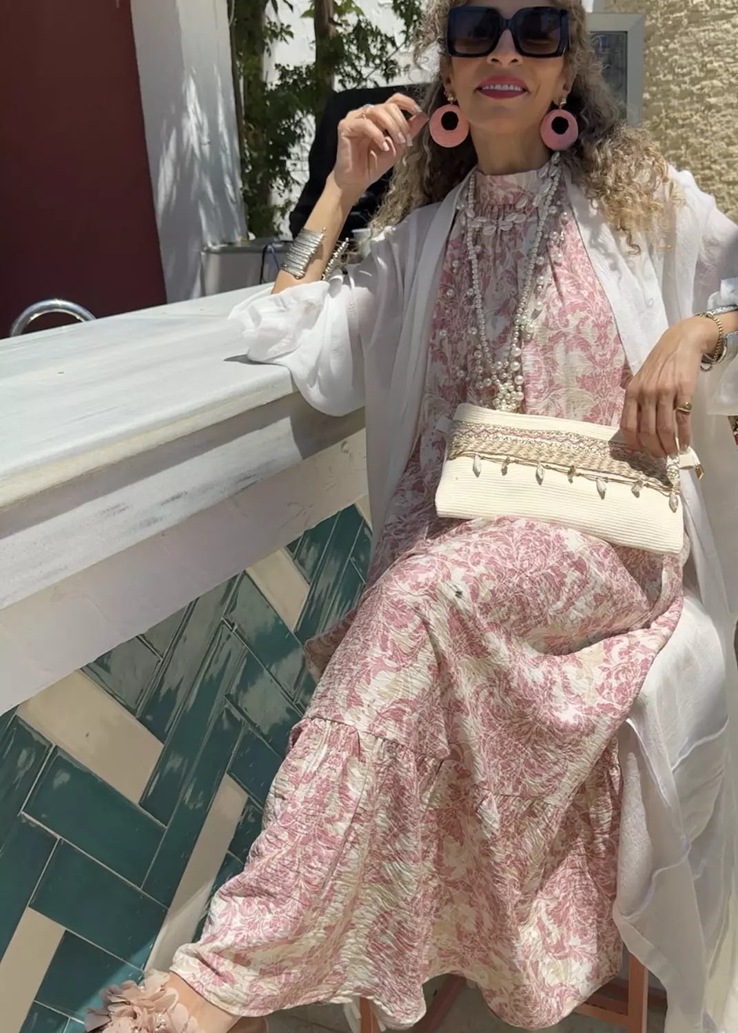 Floral Linen Dress (3197 / 1146-1) 3