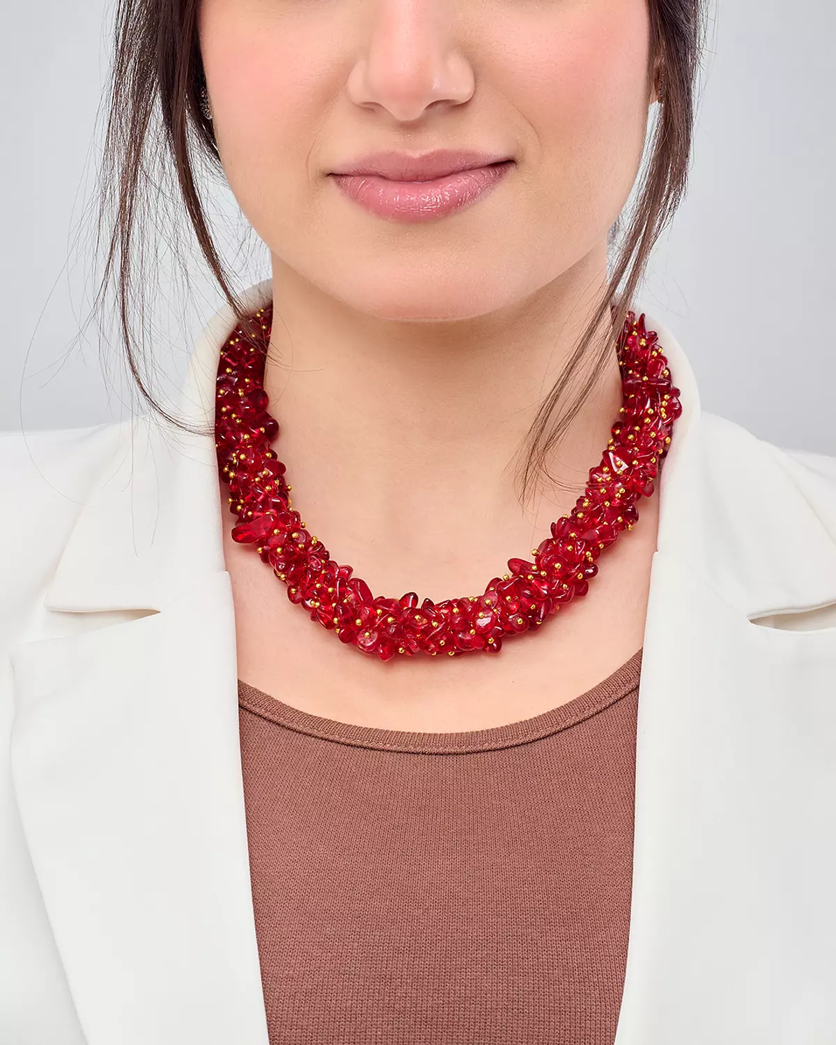 Golden red necklace  2