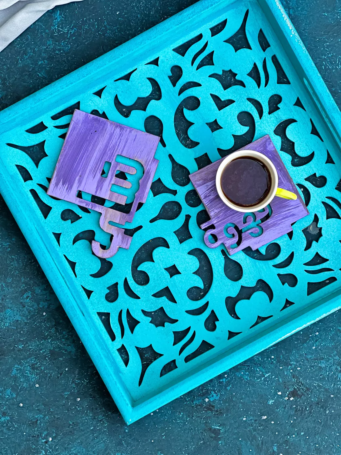 Turquoise Arabian tray image