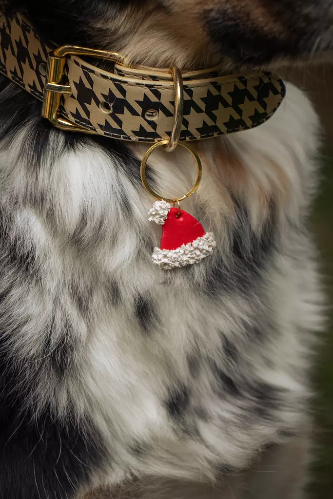 Santa's Hat Collar Tag