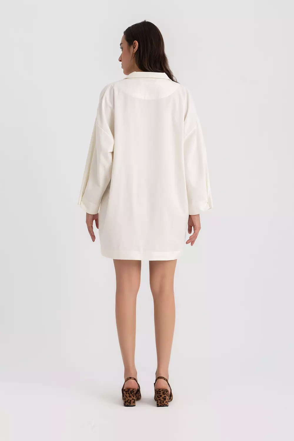 The Pola mini shirt dress - offwhite 8