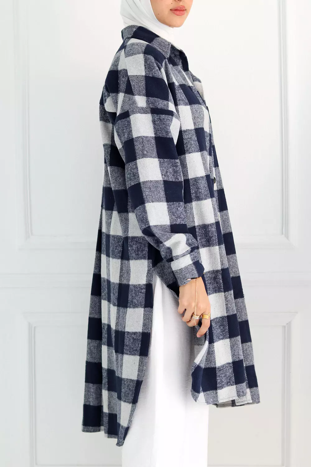 Blue Checkered Oversize Shirt 7