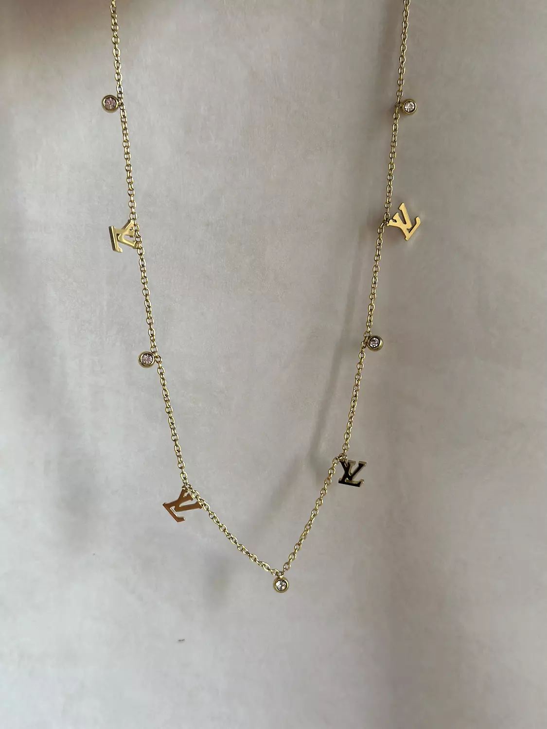 Sparkling LV Necklace  2