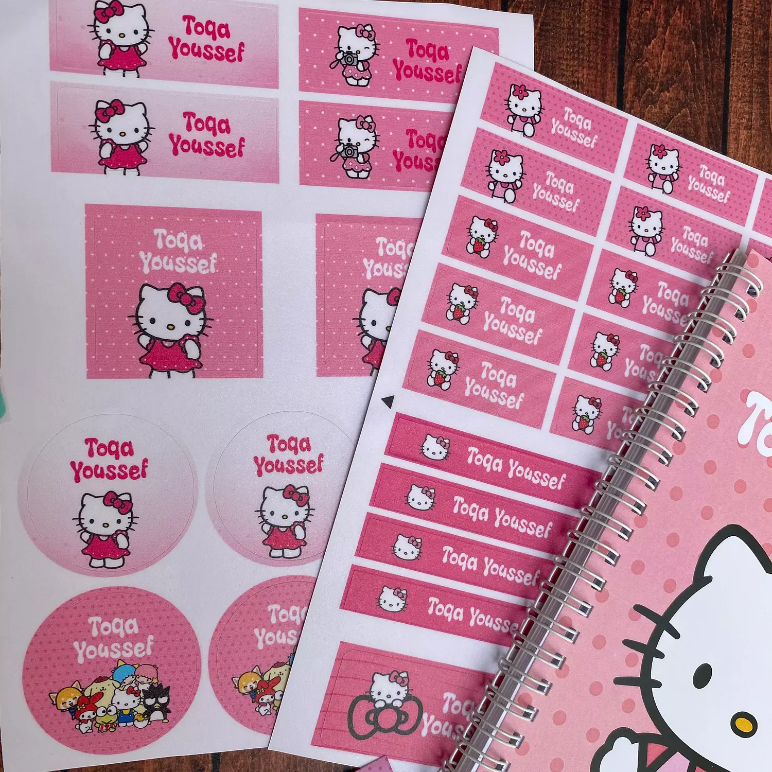Hello Kitty School Labels 3
