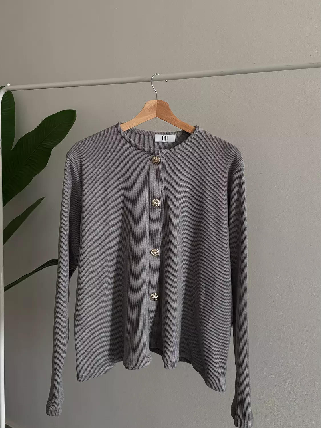 Cardigan blouse gray 2