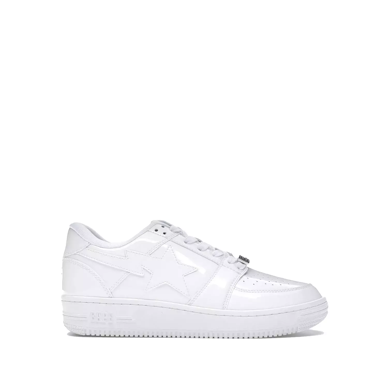 A Bathing Ape BAPE STA Low in white patent leather image