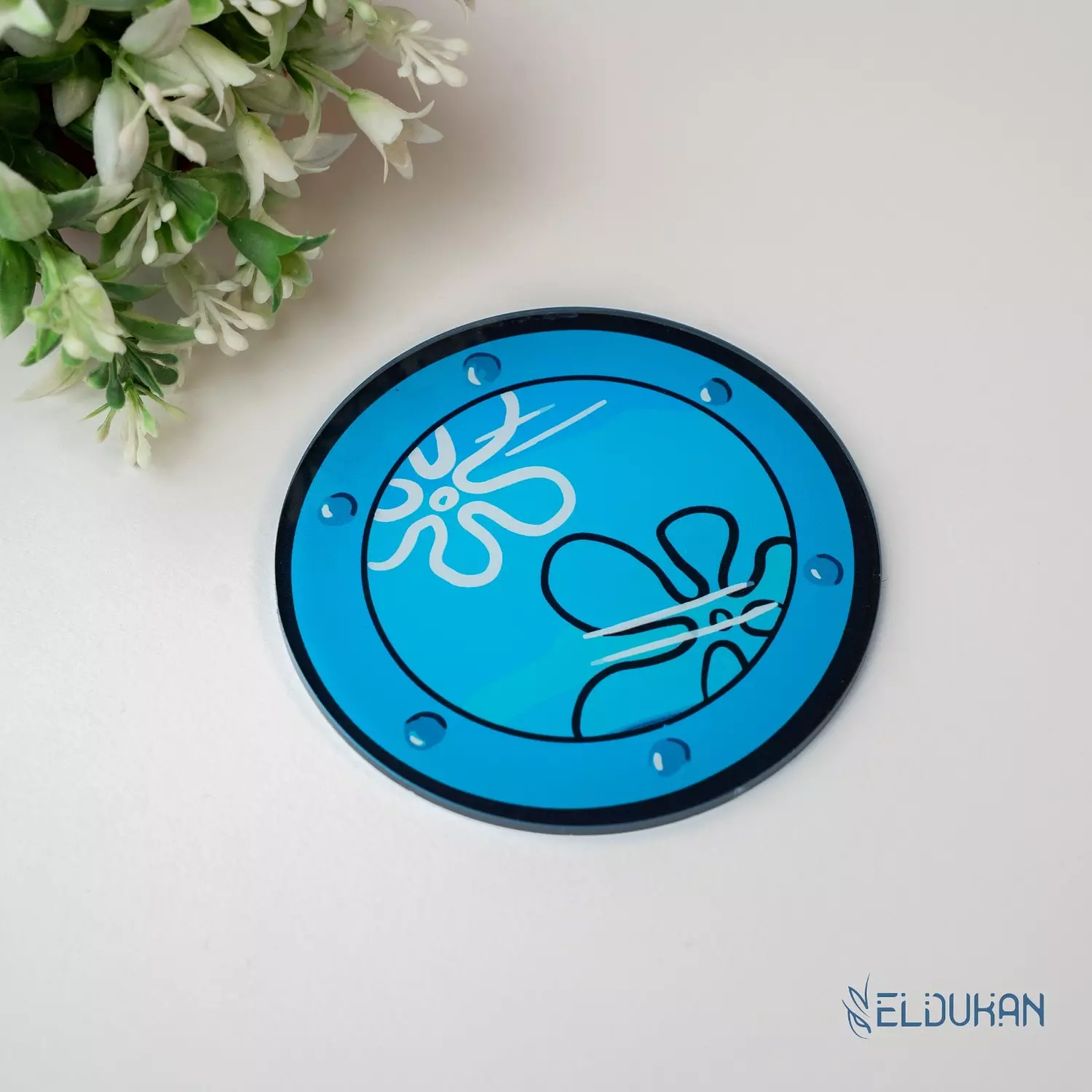 Sponge bob window acrylic coaster image