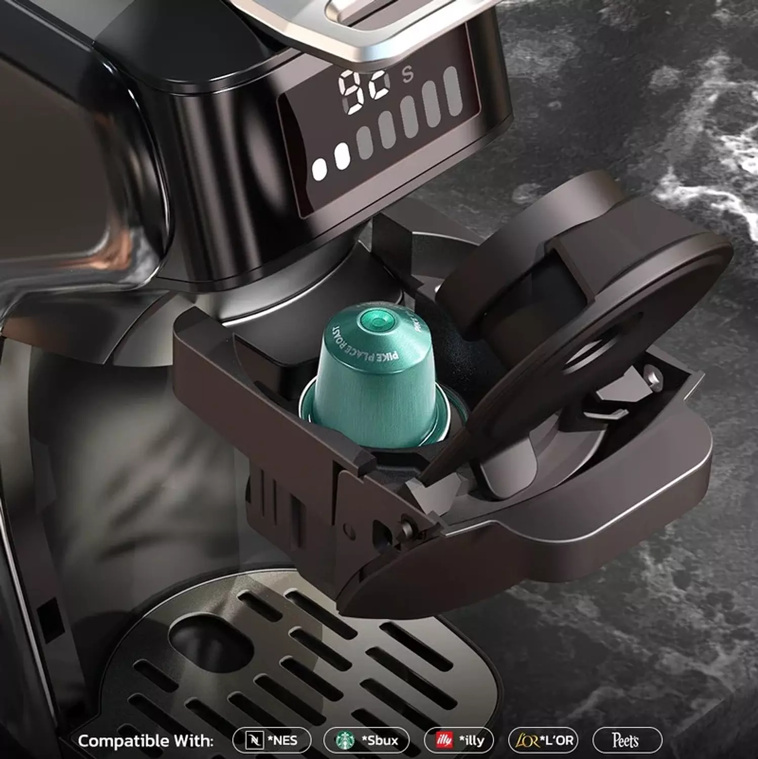 HiBREW 6in1 Capsule Coffee Machine Hot/Cold Multiple Espresso Cafetera Cappuccino Coffee Maker Dolce Gusto Nespresso Powder H1B  4