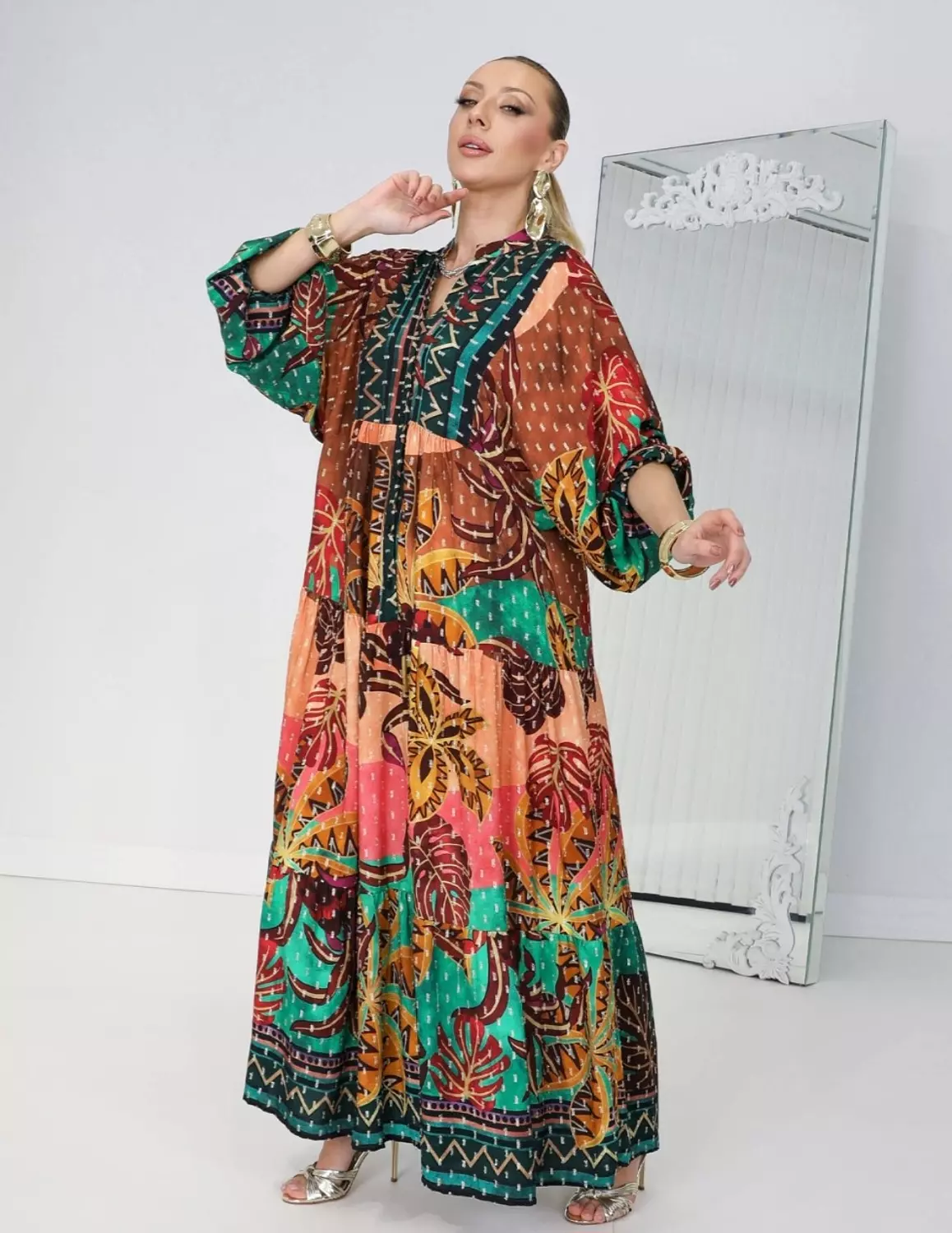 Green boho dress 7