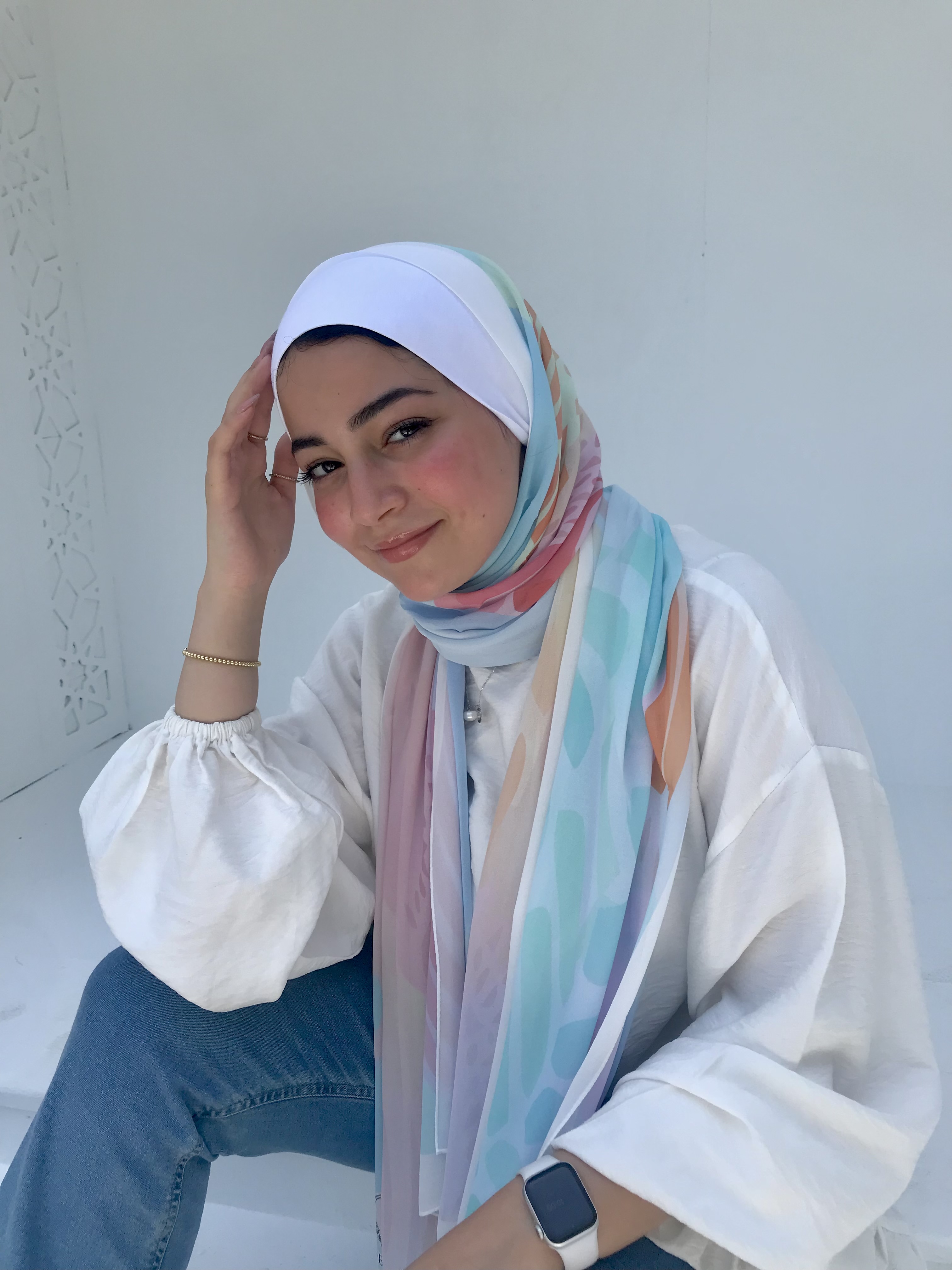 Cotton candy scarf 1