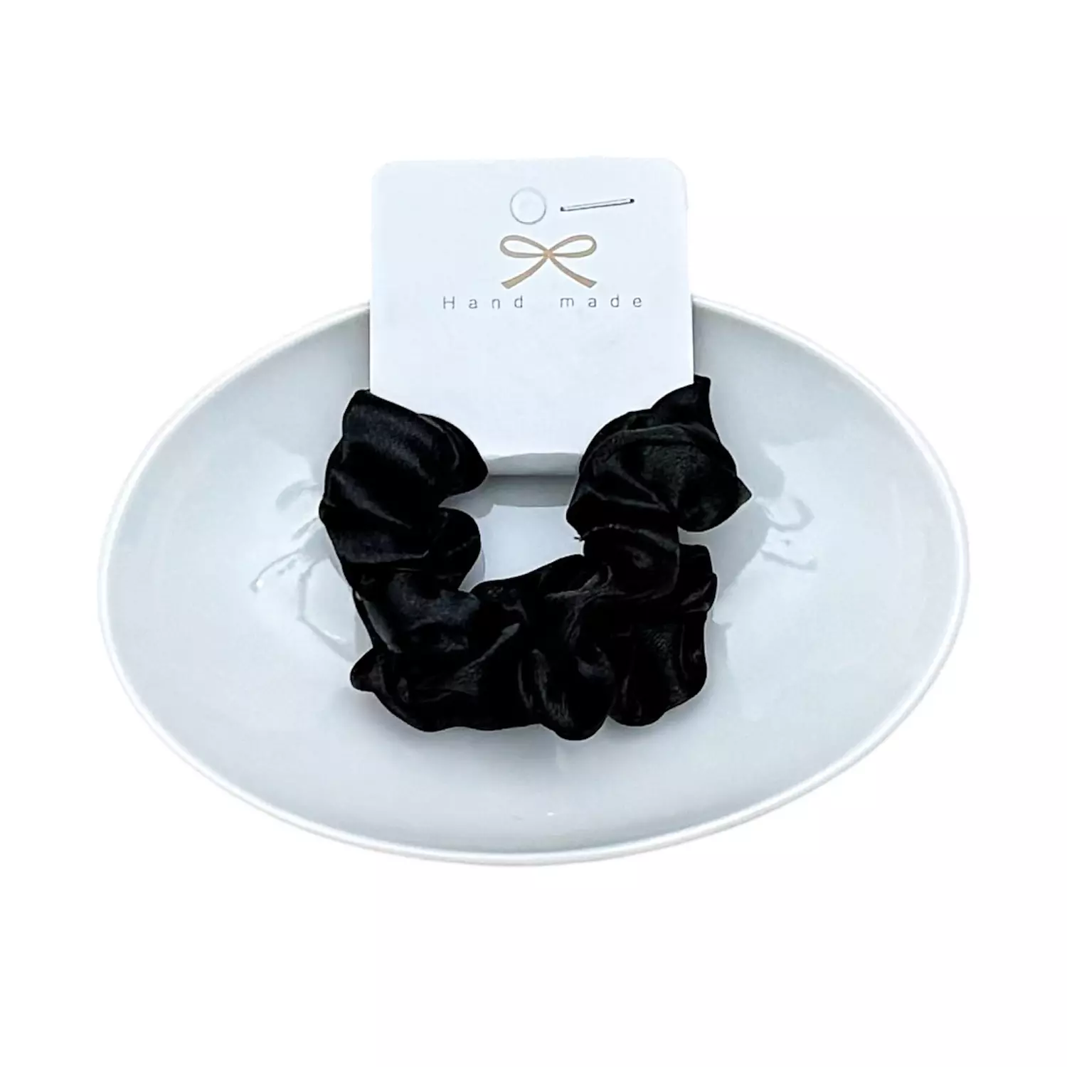 Royal Black 2 Pc Scrunchies Set 1