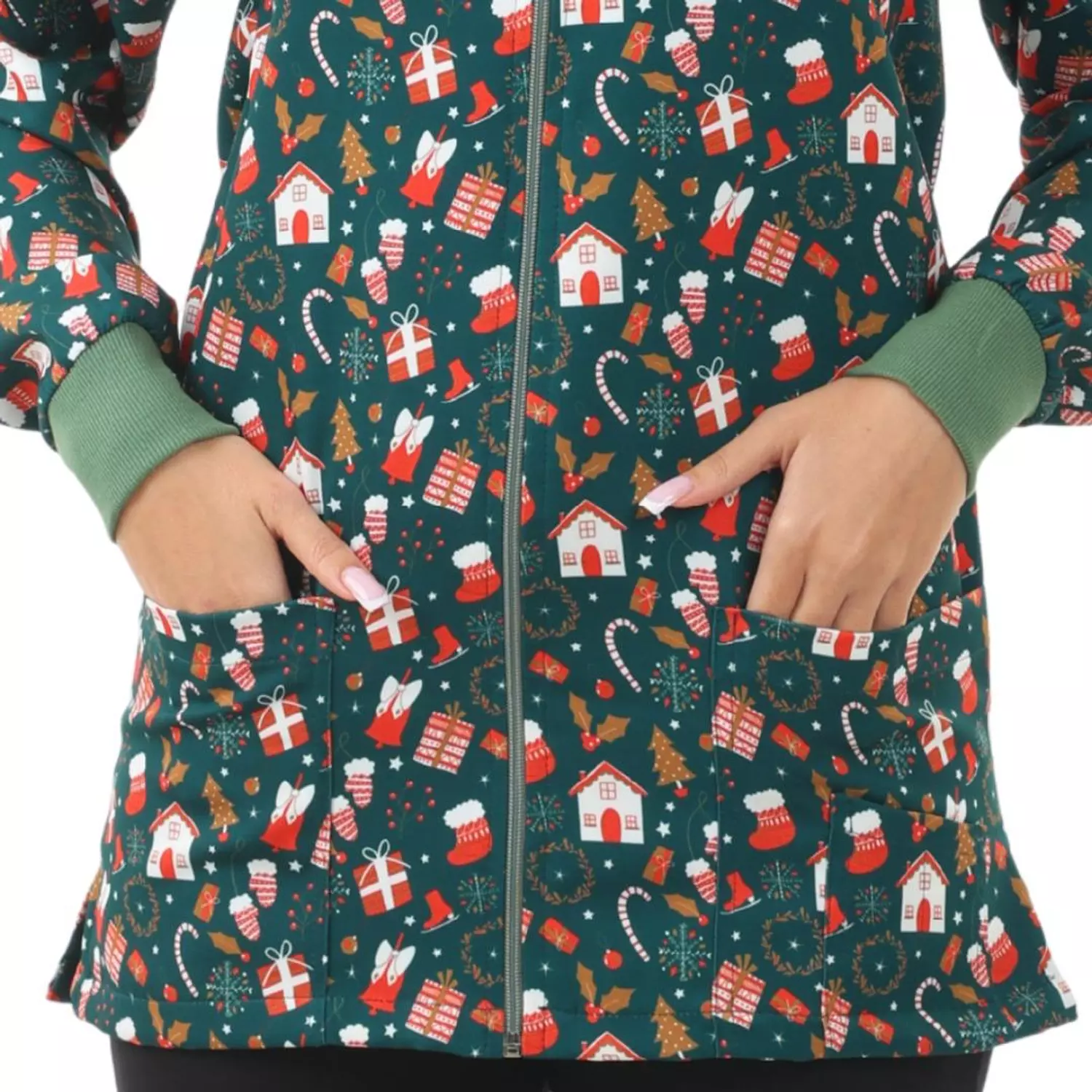 Green Christmas Lab Coat 3