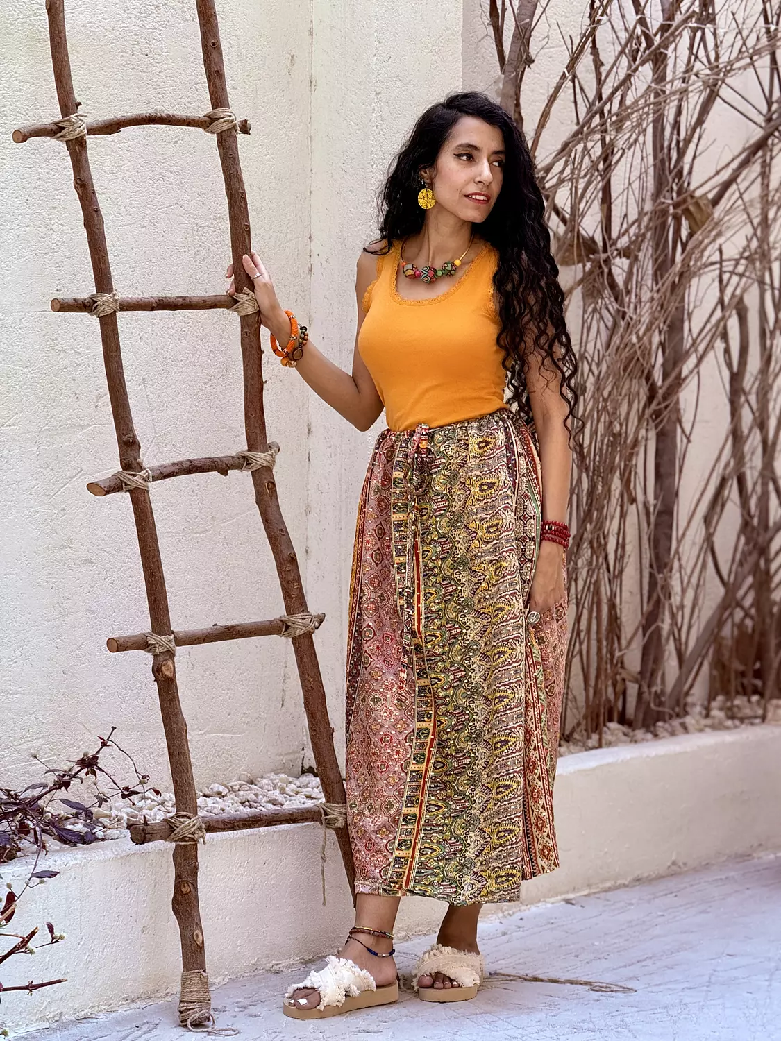 Hippie colorful skirt  image