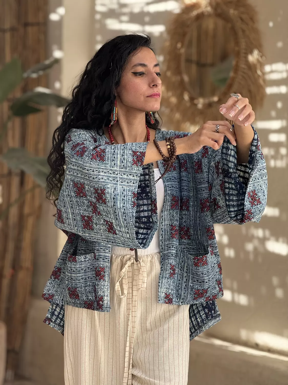 Free soul knit kimono image