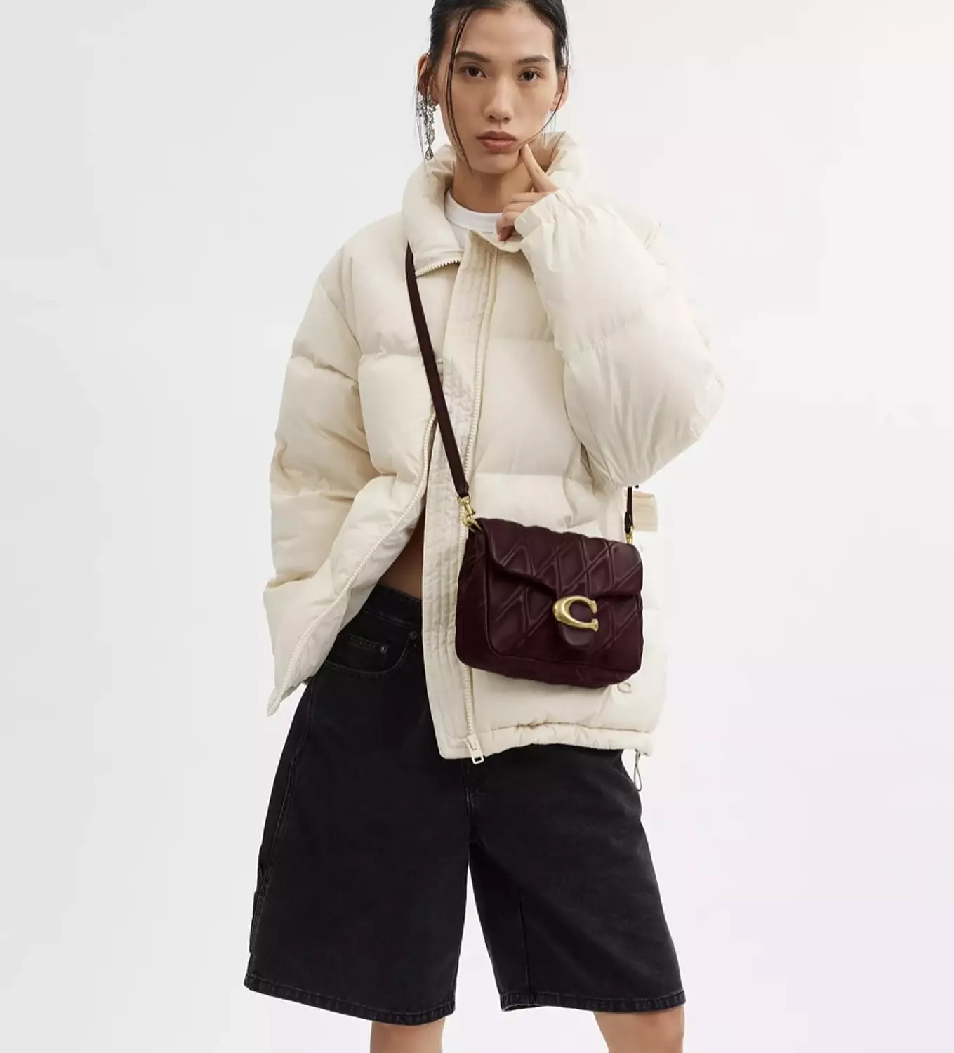 The Coach Times Square Tabby Shoulder Bag with quilting 4