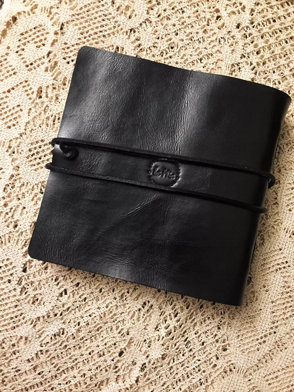 Plain square leather journal  hover image