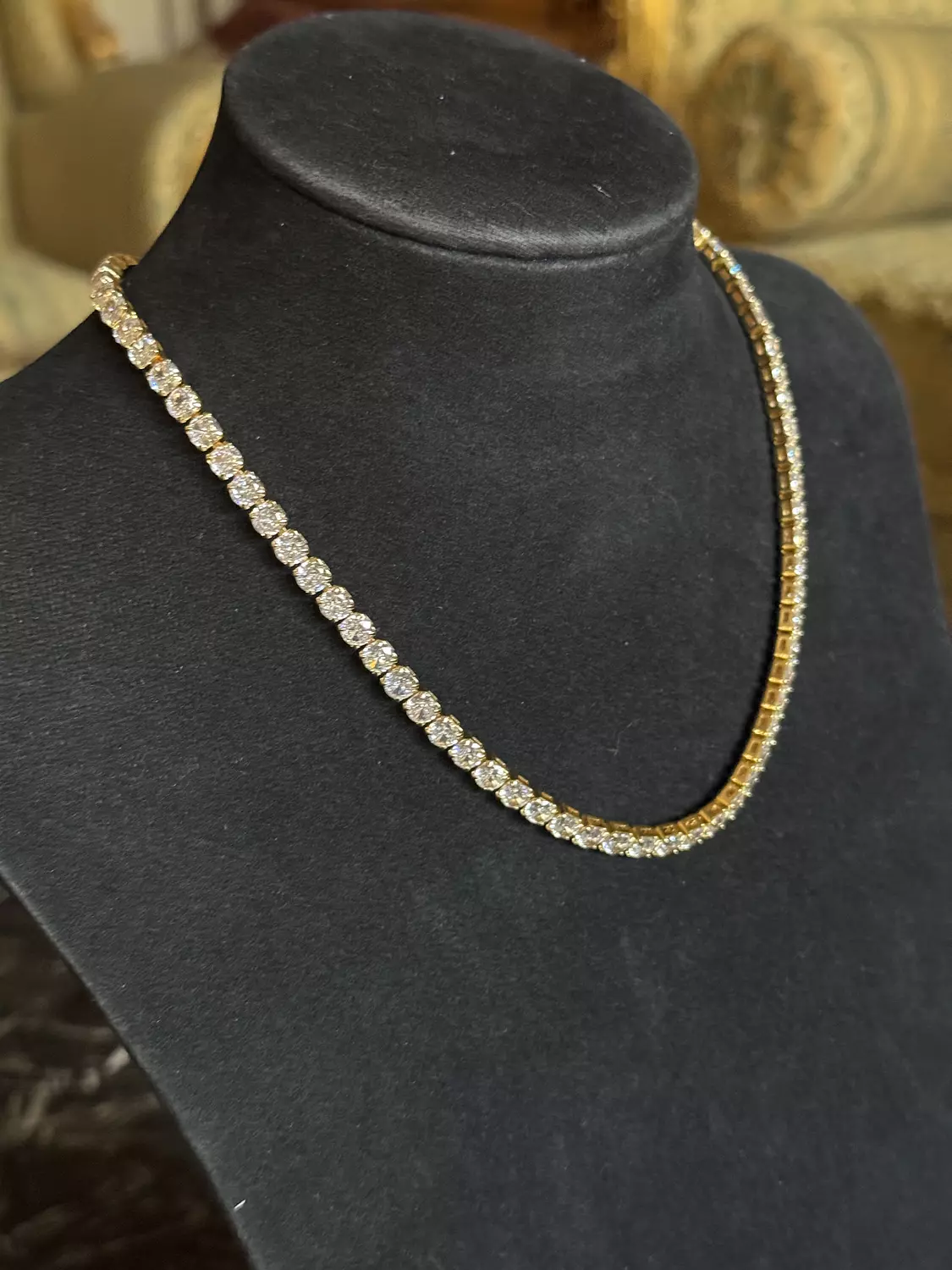  Gold Tennis Necklace ( Stock ) 1