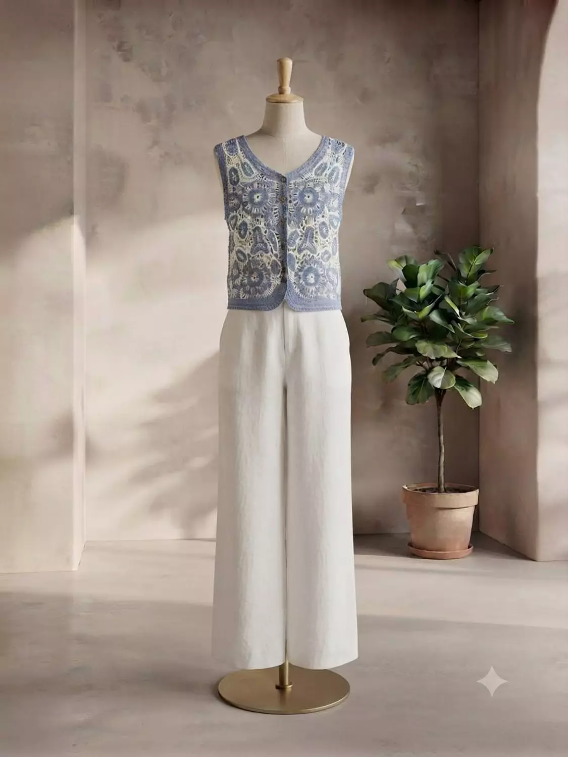 Floral Crochet Vest 1
