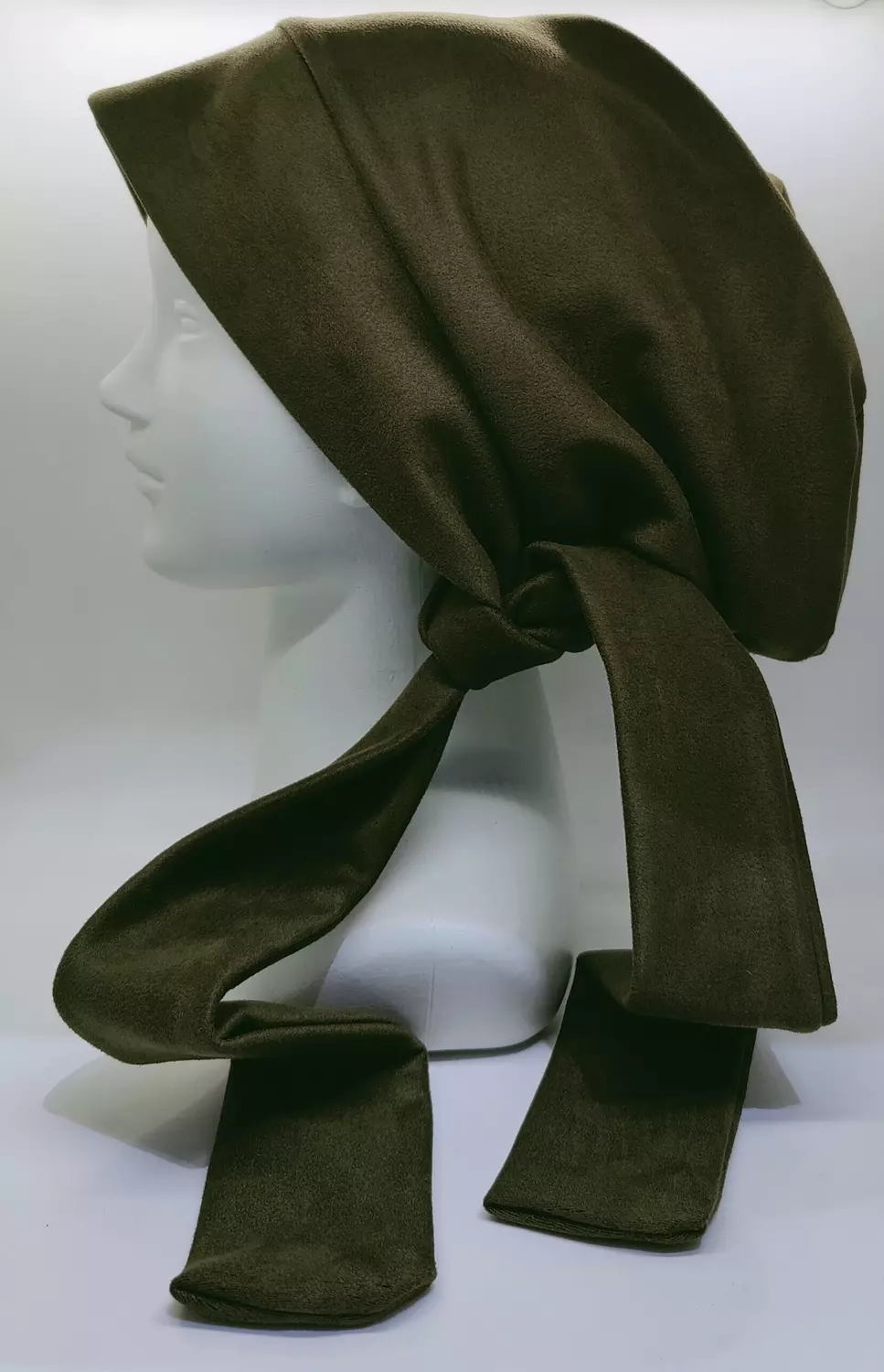 Turban-Suede-Olive-Tie image