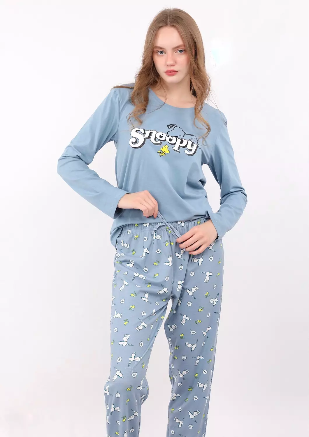 S122 snoopy long sleeves pajama set  2