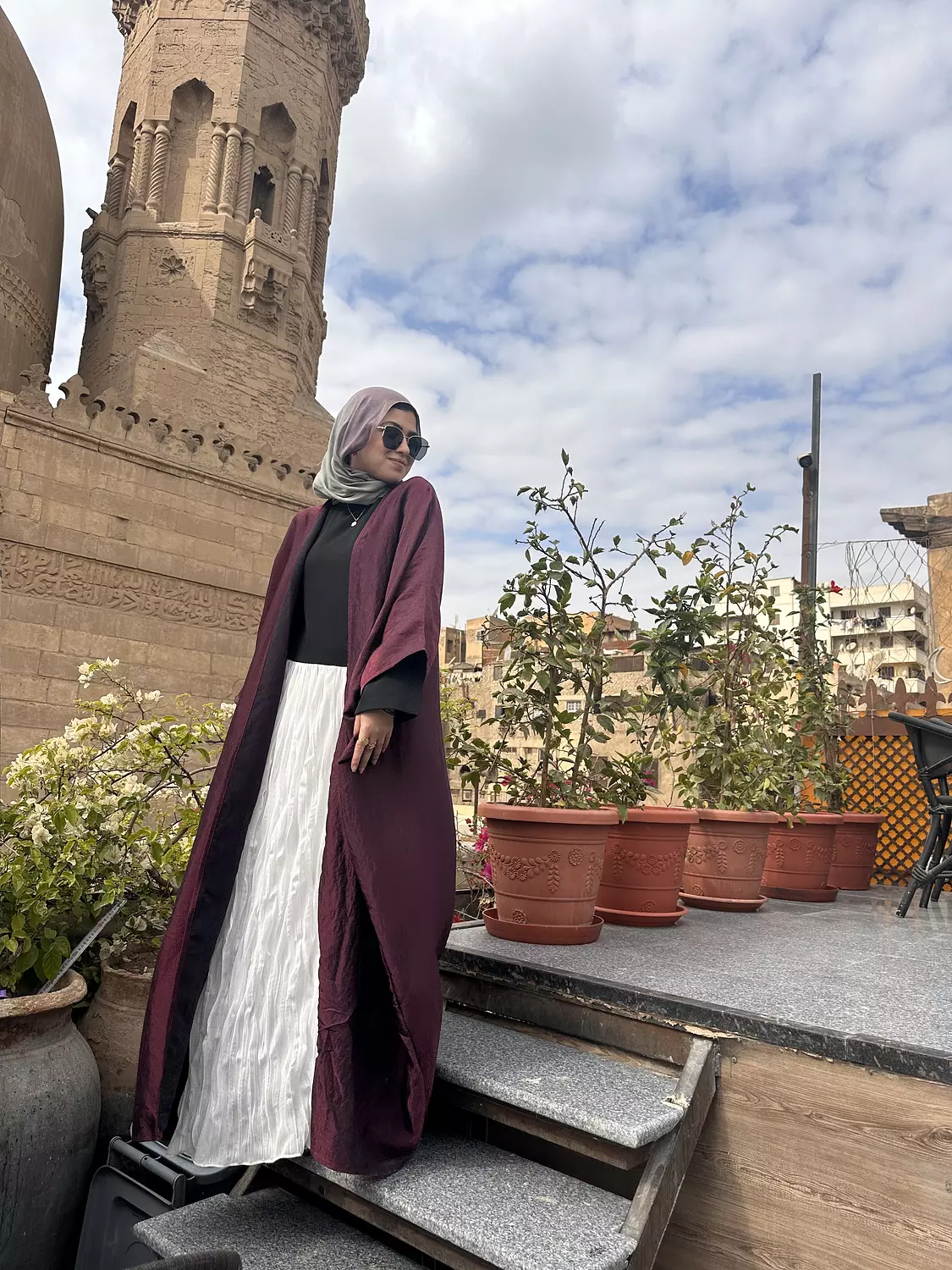 Shimmery Kaftan - Burgandy 6