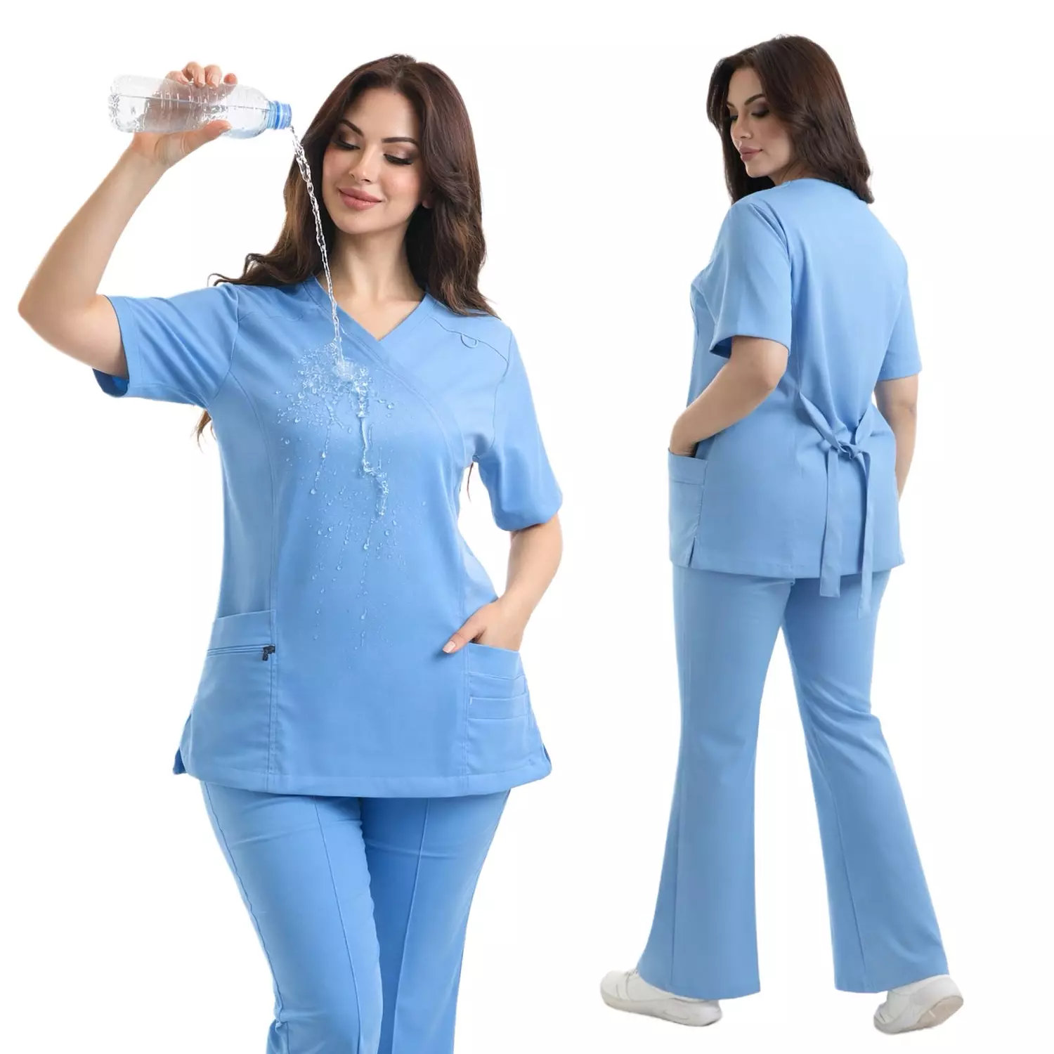 Sky Blue New Flexi Scrub image