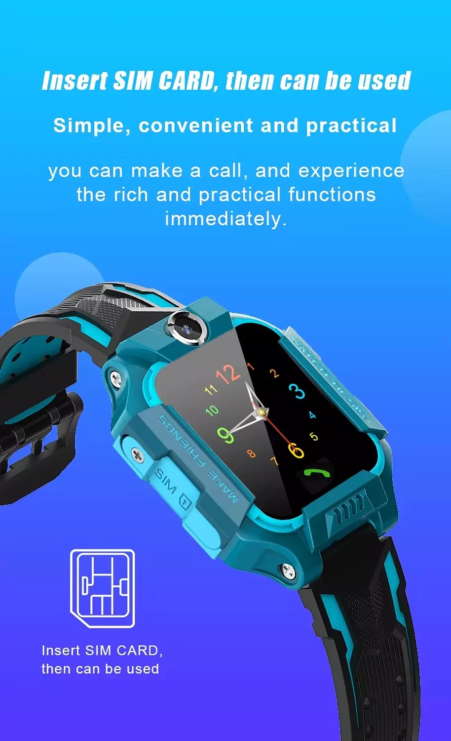 Z7PLUS Kids Smartwatch with GPS HD Screen Camera  2
