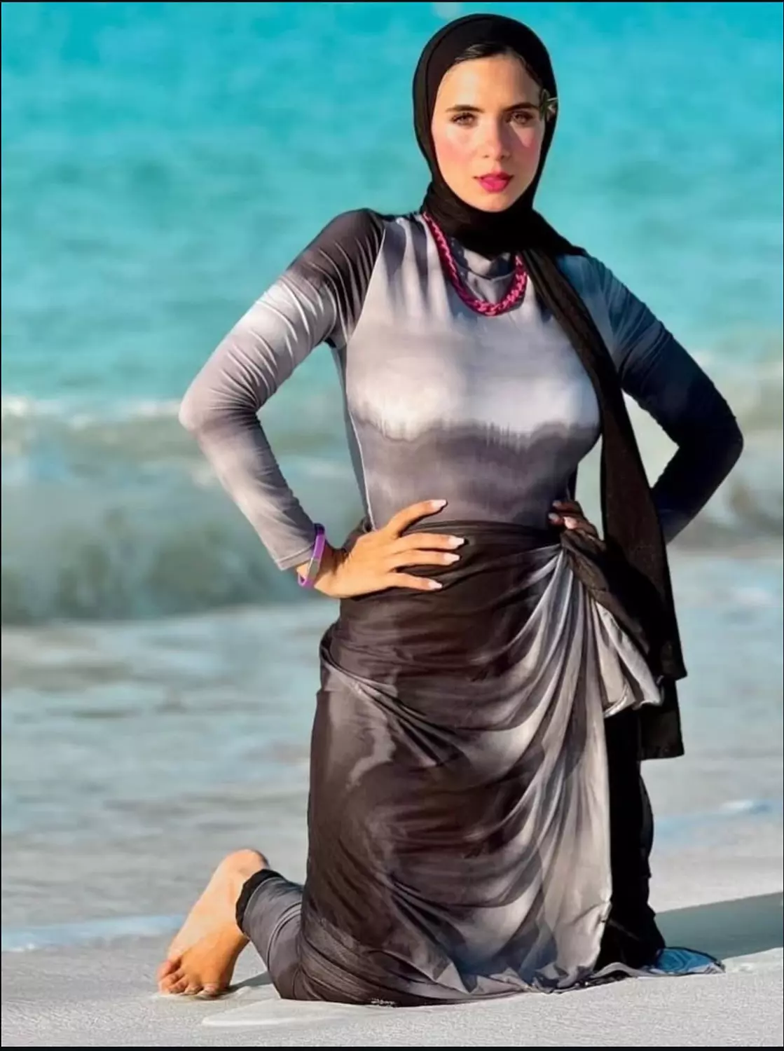 Gray degrade burkini  6