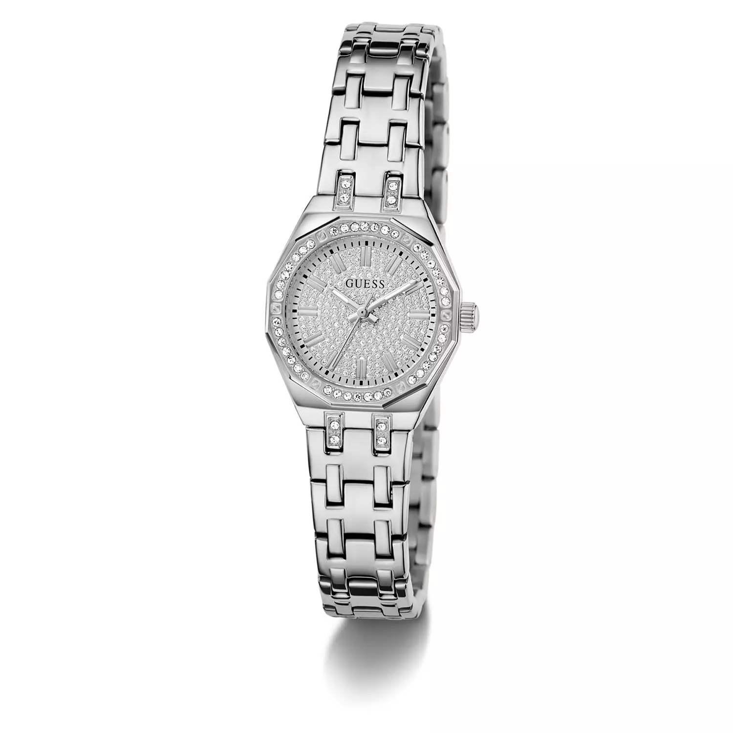 GUESS PIXIE Ladies Pixie Silver Tone Analog Watch Silver Tone Stainless Steel Polished Bracelet 4