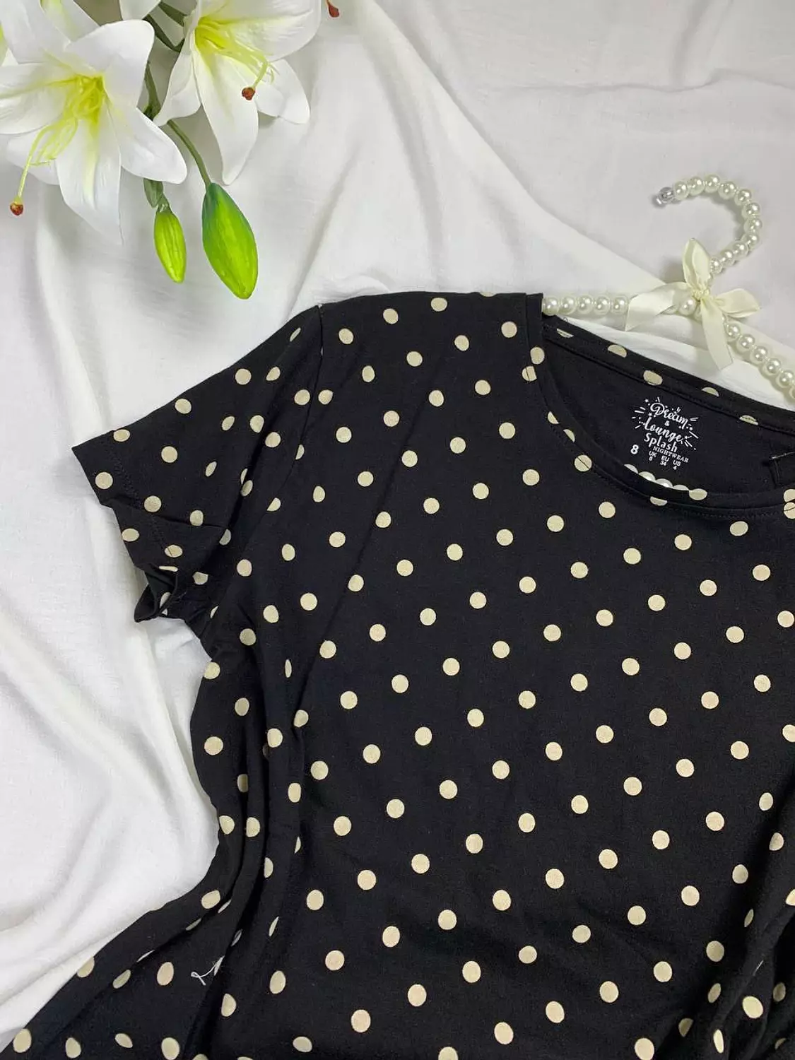 Cotton sleeping shirt from splash hover image