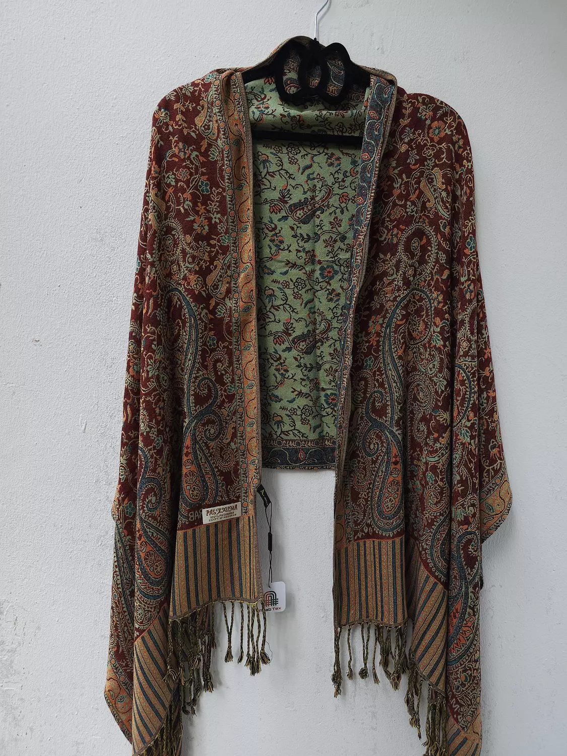 Brick/green Pashmina image