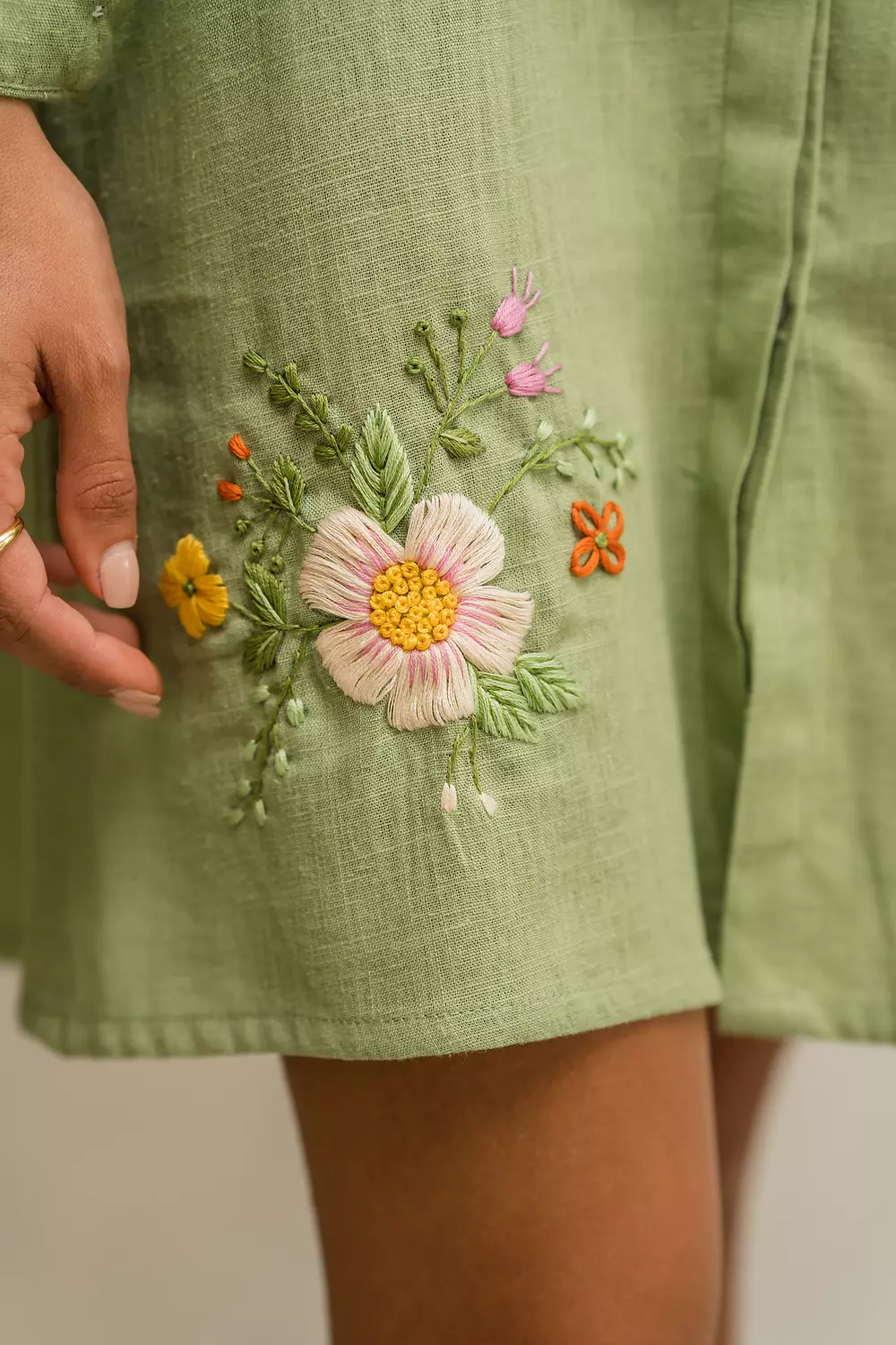 Garden Party Linen Shirt Dress hover image