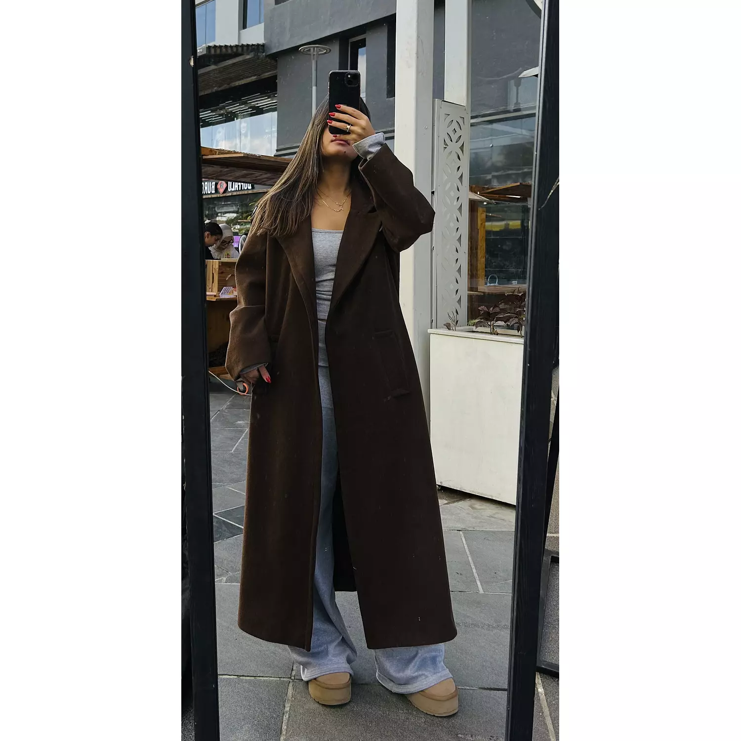 Aleron Over-sized Brown Coat image