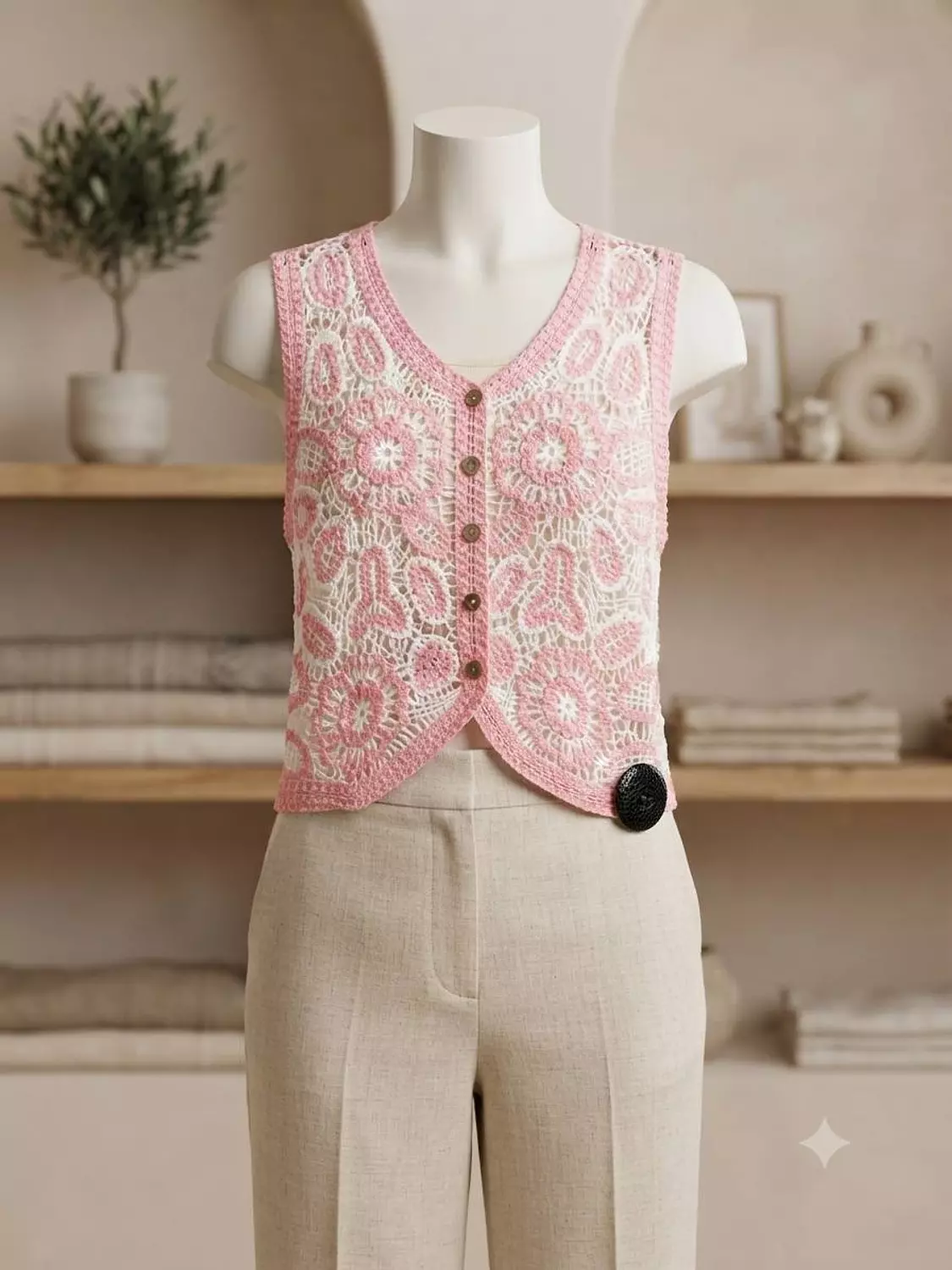 Floral Crochet Vest 5