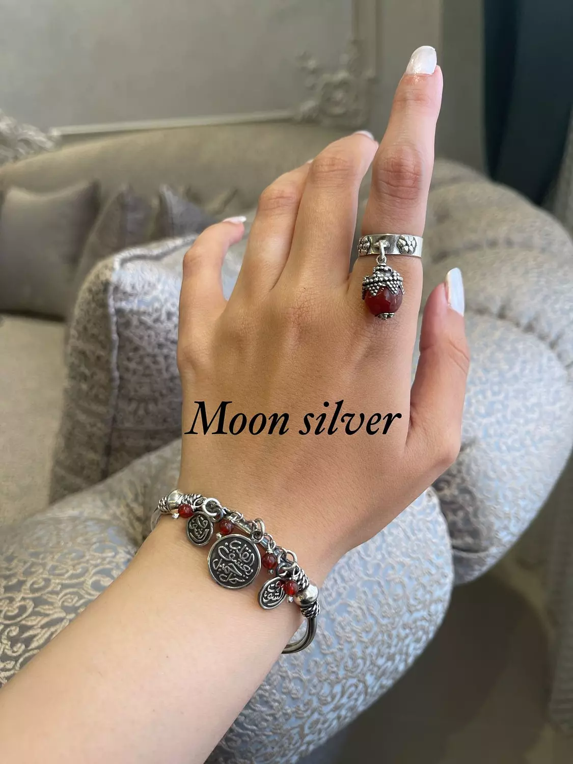 Authentic Silver Agate Set