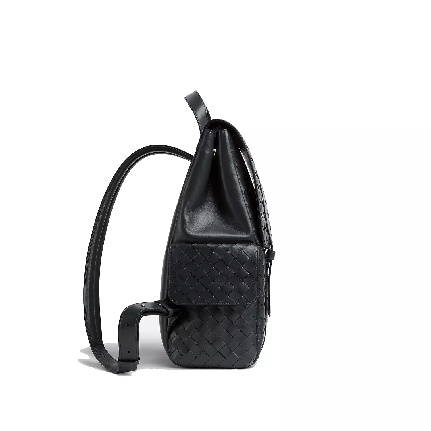 Bottega Veneta Men's Back To School Backpack in black leather.  2
