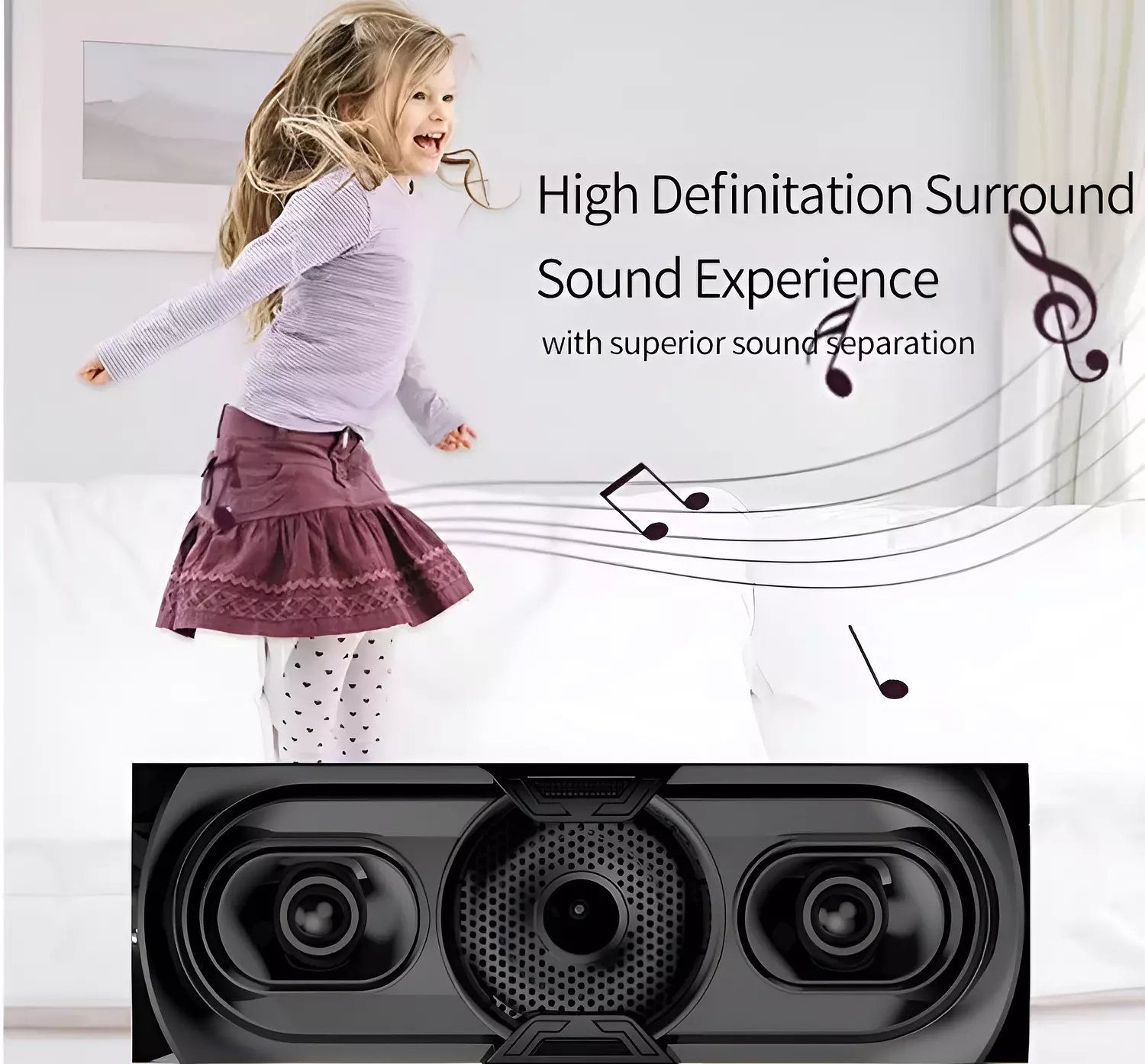 Platinum AH-6080 3.1 Home Theater Speaker – 15,000W True 3D Sound 3