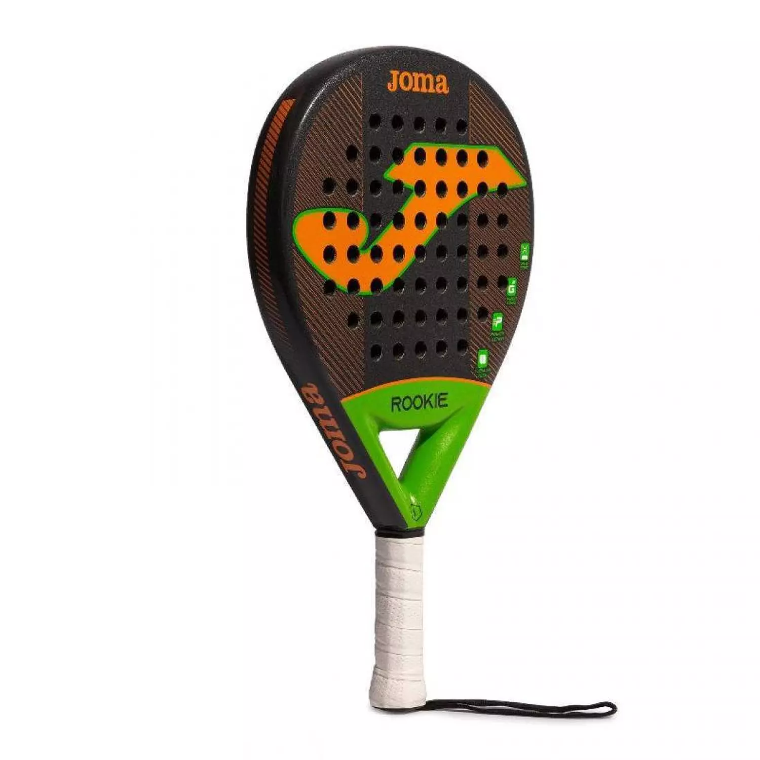 Joma Rookie Black Orange Racket hover image
