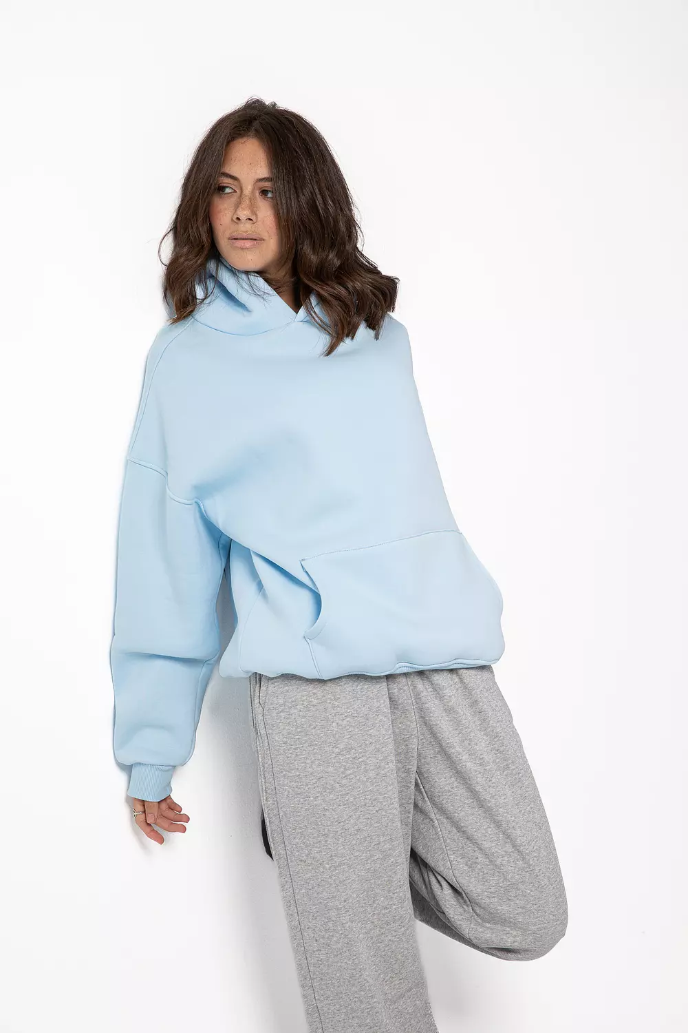 Oversized Baby Blue Hoodie – Cool Wave image