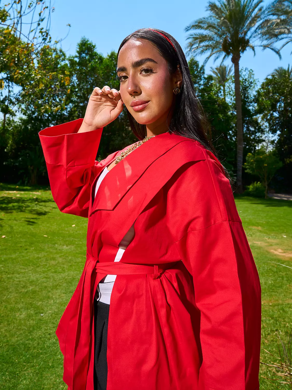 Worood Kimono Jacket _ Red 8