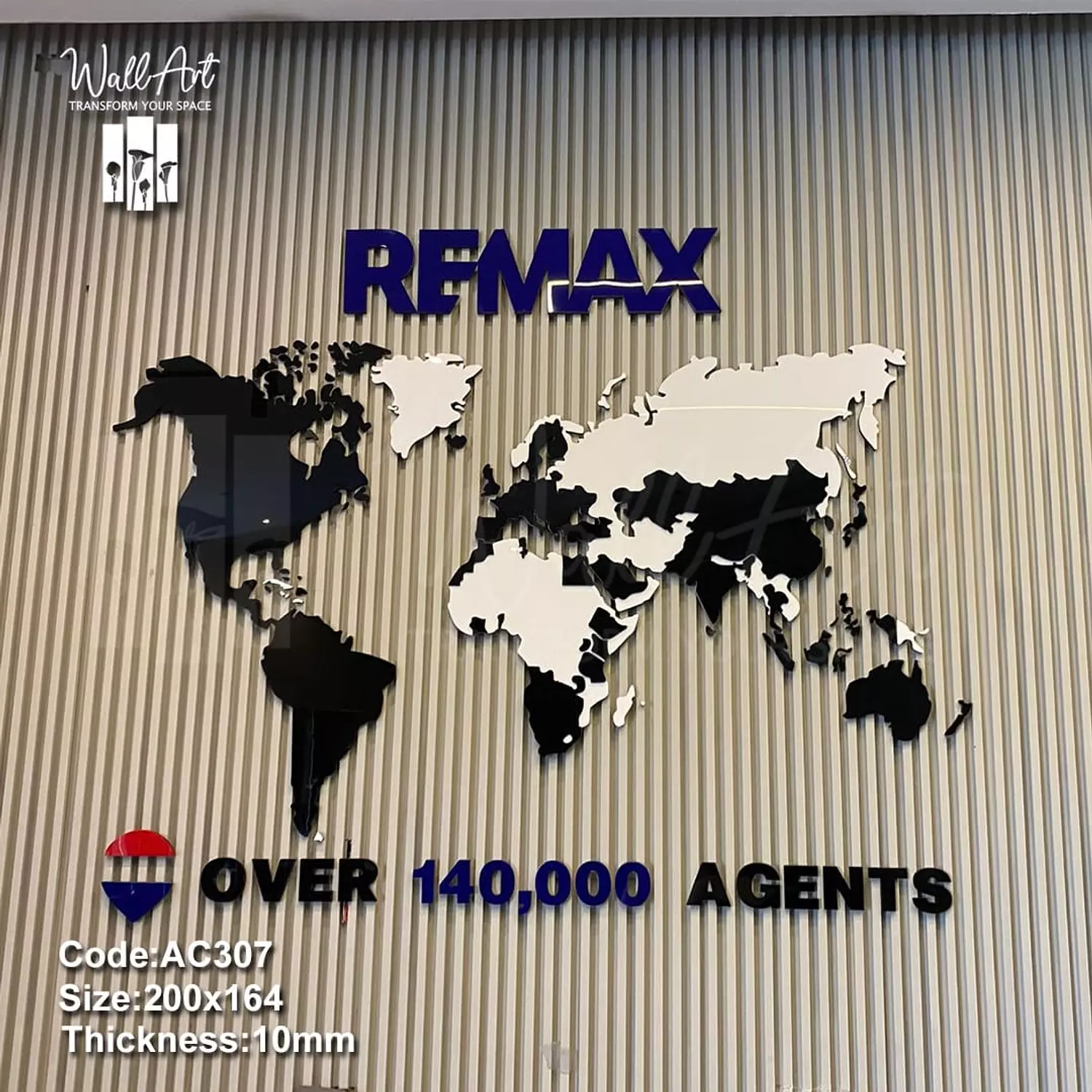 AC307c-Coloured Acrylic Map    10