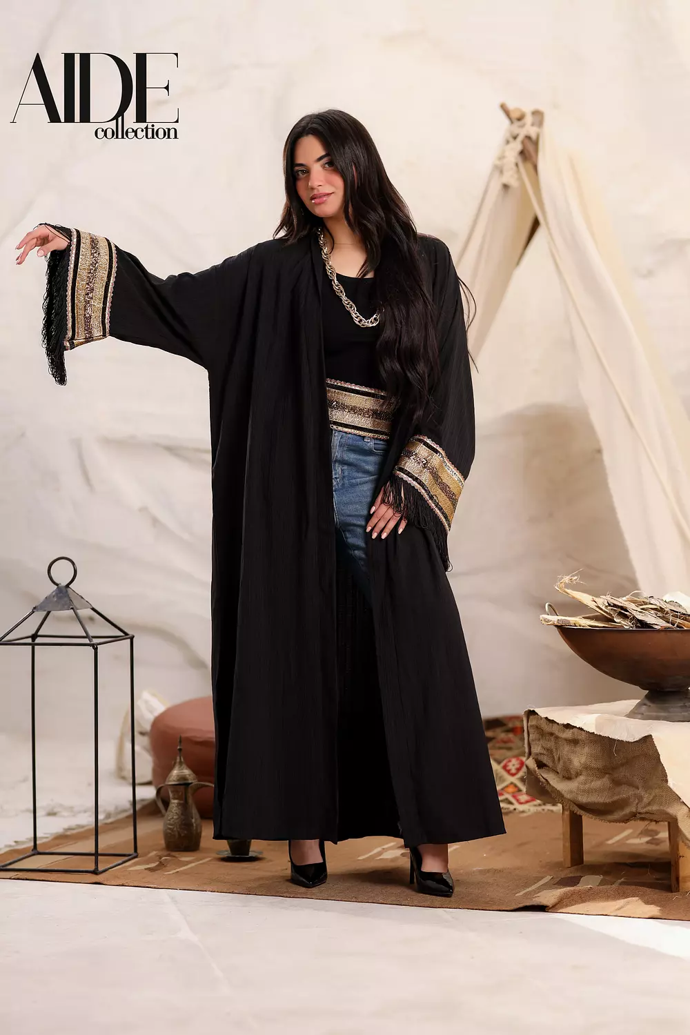 CAFTAN WITH BELT hover image