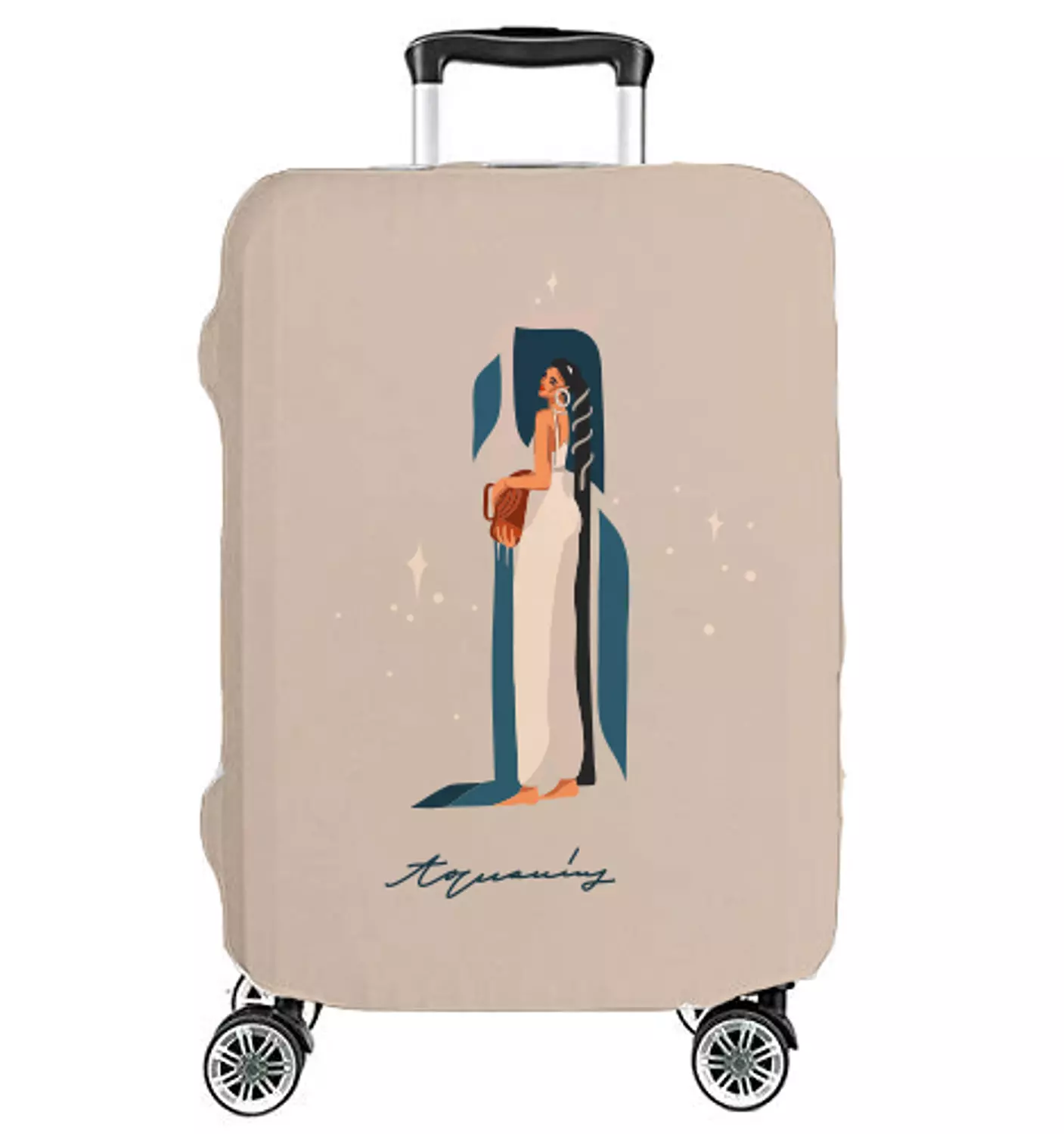 Suitcase Lycra Cover -  Aquarius - Multi Color  image
