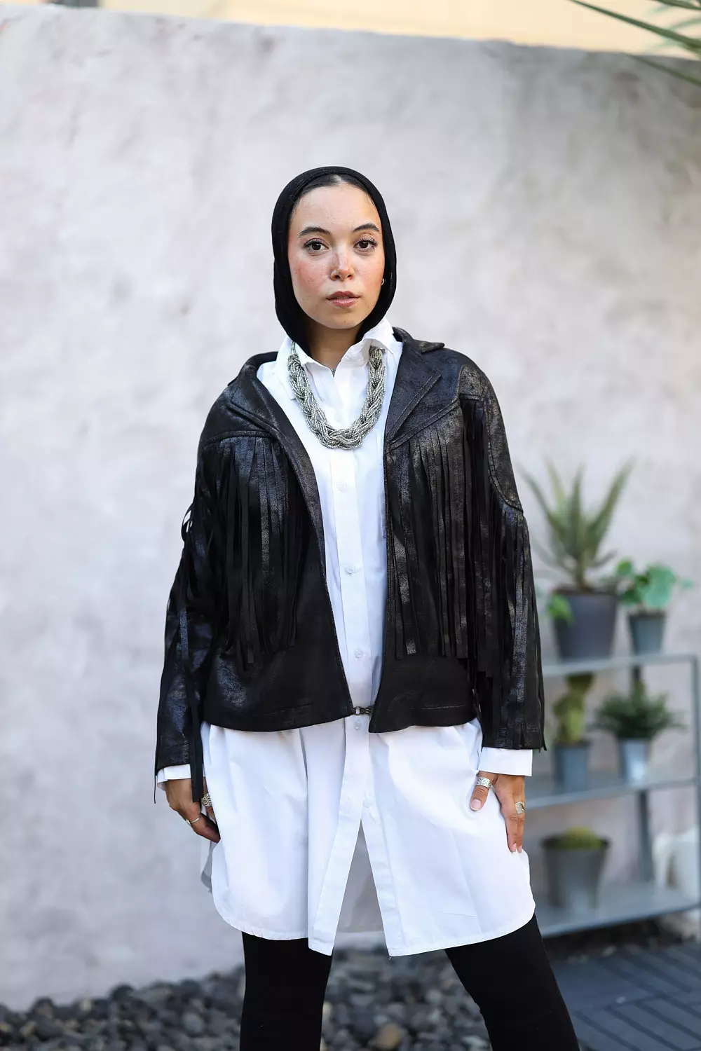 BLACK FRINGES JACKET 3