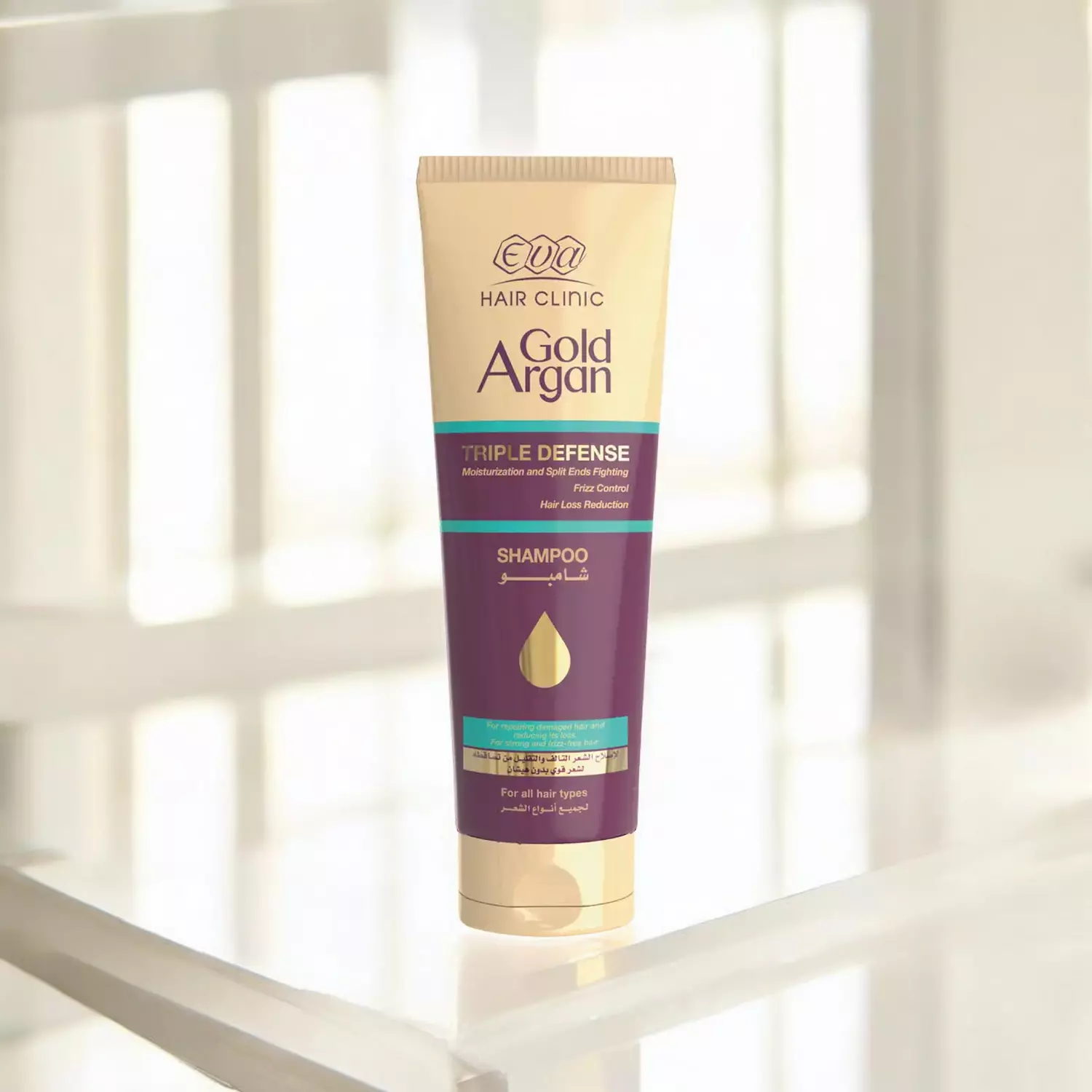 Eva Hair Clinic Gold Argan Shampoo with Gold and Argan oil - 230 ml image