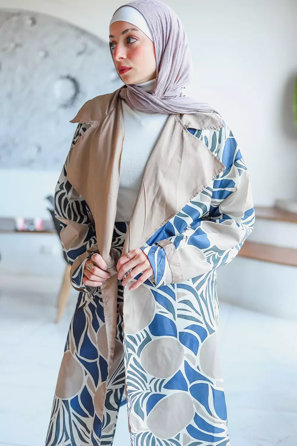 Beige Waterproof Suit (reverse) image