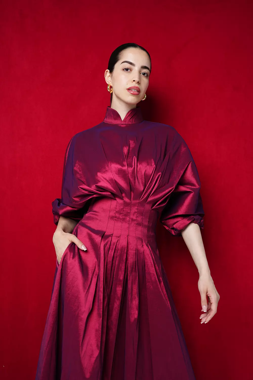 The glow dress Burgundy  6