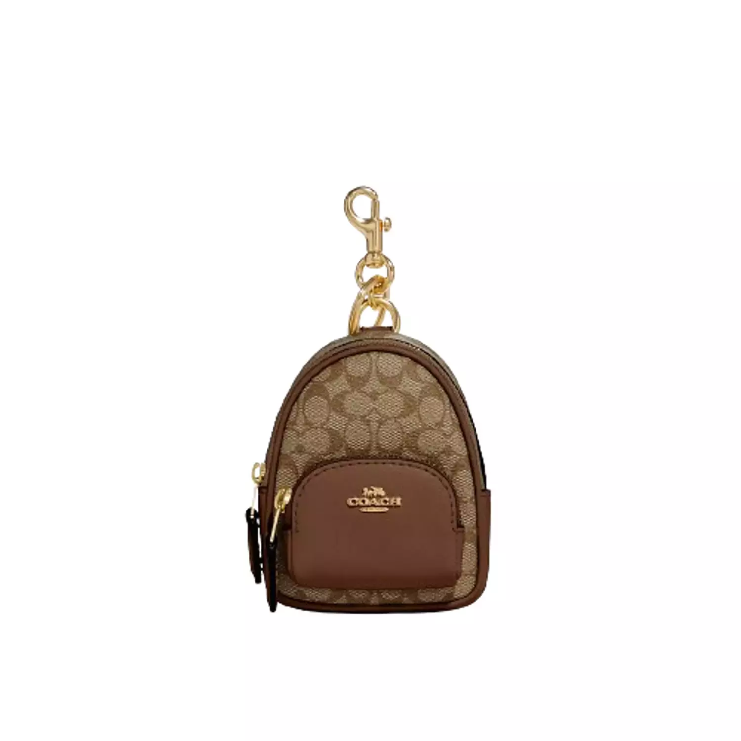 Coach Mini Court Backpack Bag Charm In Signature Canvas 6